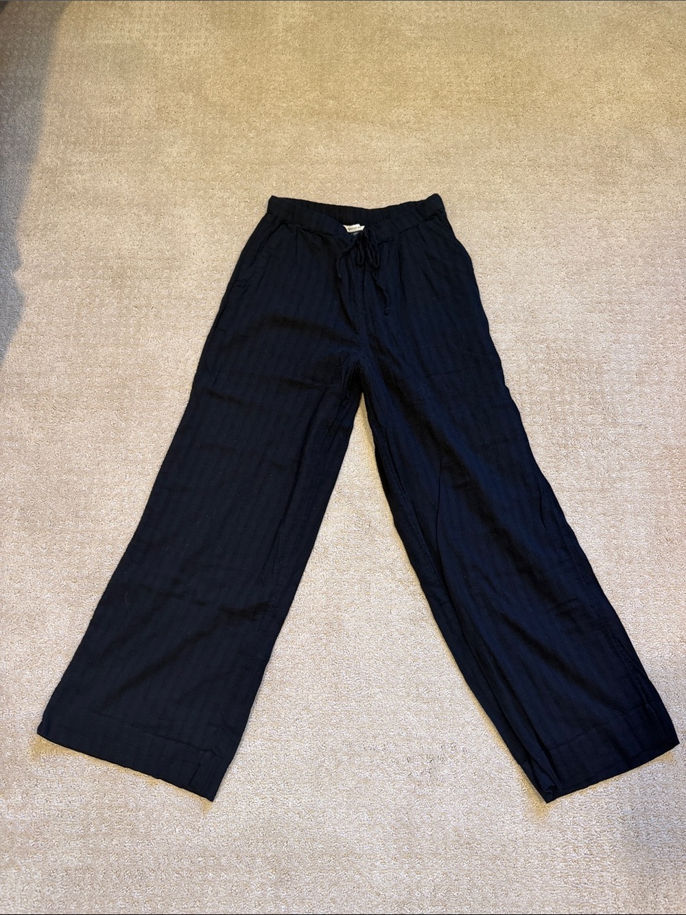 American Eagle Outfitters Black Wide-Leg Casual  Pants